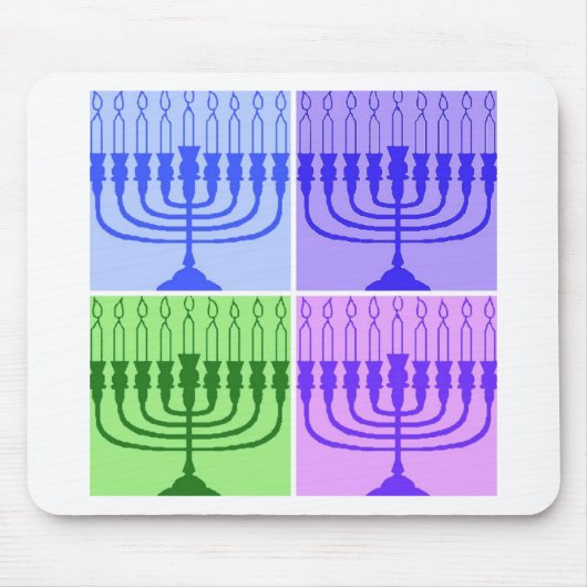 Happy Hanukkah Menorah Muismat (Voorkant)