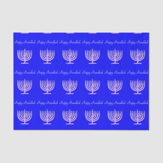 Happy Hanukkah Menorah Nina's Fave Tissuepapier (Voorkant)