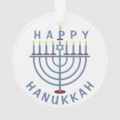 Happy Hanukkah Menorah Ornament (achterkant)