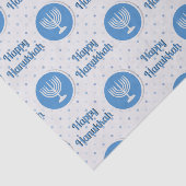 Happy Hanukkah Menorah over Polka Dots Tissuepapier (Detail)