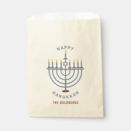 Happy Hanukkah Menorah Party Custom Bedankzakje