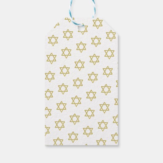 Happy Hanukkah Menorah Party Custom Cadeaulabel (Achterkant)