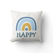 Happy Hanukkah Menorah Rainbow