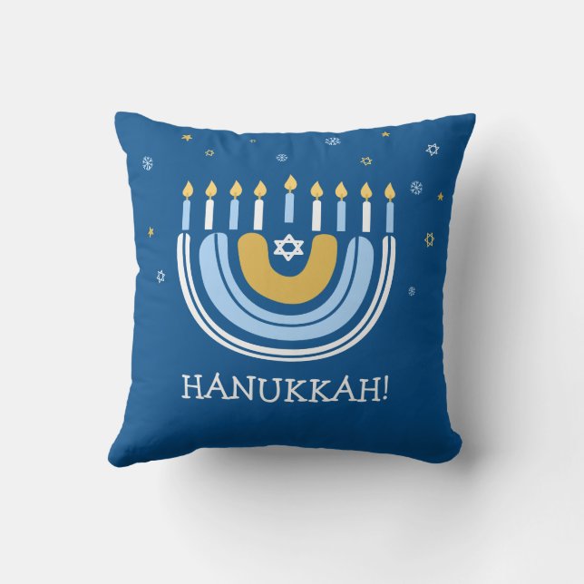 Happy Hanukkah Menorah Rainbow Sierkussen (Achterkant)