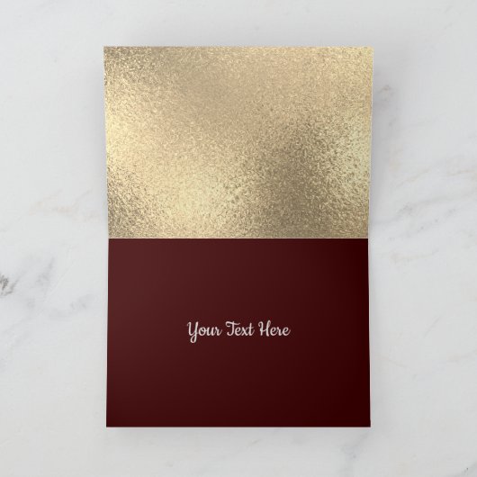 Happy Hanukkah Menorah Red en Gold Feestdagen Kaart (Binnen)