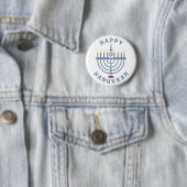 Happy Hanukkah Menorah Ronde Button 5,7 Cm (In situ)