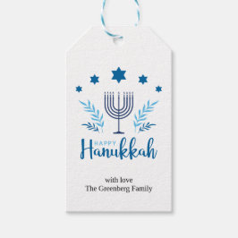 Happy Hanukkah Menorah Stars Festive Cadeaulabel