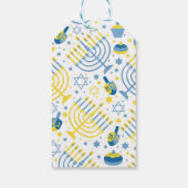 Happy Hanukkah Menorah Stars Festive Cadeaulabel (Achterkant)