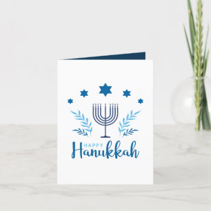 Happy Hanukkah Menorah Stars kaart