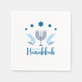 Happy Hanukkah Menorah Stars Servet (Voorkant)
