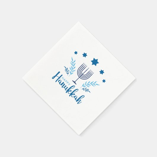 Happy Hanukkah Menorah Stars Servet (Hoek)