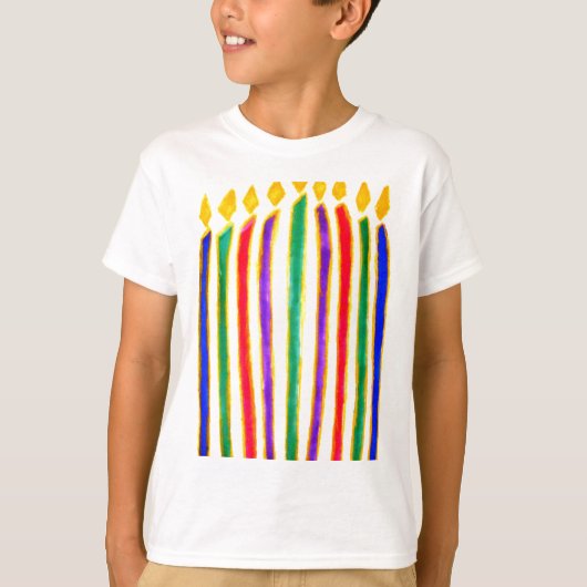 Happy Hanukkah Menorah T-shirt (Voorkant)