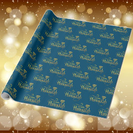 Happy Hanukkah Menorah Wrapping Paper Cadeaupapier