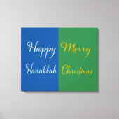 Happy Hanukkah Merry Christmas Dual Holiday Canvas Afdruk (Voorkant)