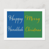 Happy Hanukkah Merry Christmas Dual Holiday Card Feestdagenkaart (Voorkant)