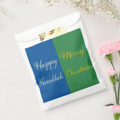 Happy Hanukkah Merry Christmas Dual Holiday Design Bedankzakje (Gezegeld)