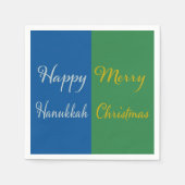 Happy Hanukkah Merry Christmas Dual Holiday Design Servet (Voorkant)
