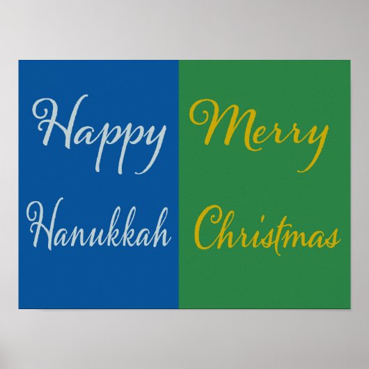 Happy Hanukkah Merry Christmas Dual Holiday Poster (Voorkant)