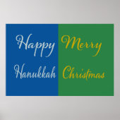 Happy Hanukkah Merry Christmas Dual Holiday Poster (Voorkant)