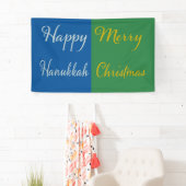 Happy Hanukkah Merry Christmas Dual Holiday Spandoek (Insitu)