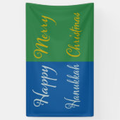 Happy Hanukkah Merry Christmas Dual Holiday Spandoek (Verticaal)