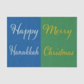 Happy Hanukkah Merry Christmas Dual Holiday  Tissuepapier (Voorkant)