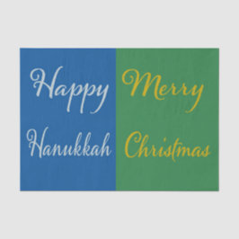 Happy Hanukkah Merry Christmas Dual Holiday  Tissuepapier