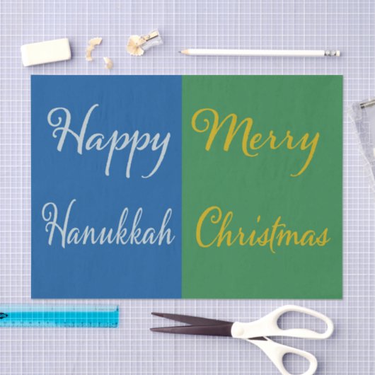 Happy Hanukkah Merry Christmas Dual Holiday Tissuepapier (Craft)