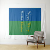 Happy Hanukkah Merry Christmas Dual Holiday Wandkleed (In Situ (horizontaal))