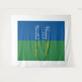 Happy Hanukkah Merry Christmas Dual Holiday Wandkleed (Voorkant (horizontaal))