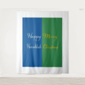 Happy Hanukkah Merry Christmas Dual Holiday Wandkleed (Voorkant)