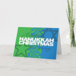 Happy Hanukkah Merry-kerstkaart Feestdagen Kaart<br><div class="desc">Dit is een van onze vele Hanukkah- en Hanukkah-/kerstkaarten. Zij zijn ook beschikbaar als kaarten op www.OurJewishCommunity.org</div>