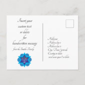 🕎 Happy Hanukkah, met Menorah, aanpasbaar Briefkaart (Achterkant)