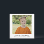 Happy Hanukkah-minimalistische typemachine fotople Feestdagenkaart<br><div class="desc">Happy Hanukkah | Minimalistische Kaart voor tekstfotovakantie met schrijfmachine</div>
