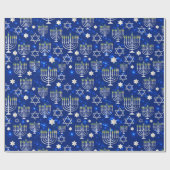 Happy Hanukkah Modern Cadeaupapier (Vlak)