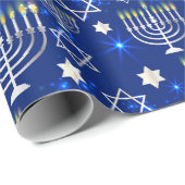 Happy Hanukkah Modern Cadeaupapier (Rol Hoek)