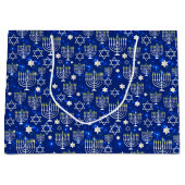 Happy Hanukkah Modern Groot Cadeauzakje (Voorkant)