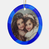 HAPPY HANUKKAH Modern Swirl Star Custom PHOTO Keramisch Ornament (Links)