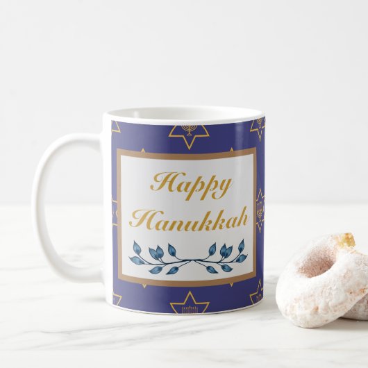 Happy Hanukkah-mok Koffiemok (Met donut)