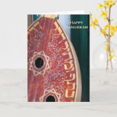 Happy Hanukkah Musical Instrument Sason Greeting Kaart (Gele Bloem)