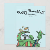 Happy Hanukkah Mustard Seeds TM Vakantie Kaart (Voorkant / Achterkant)