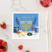 Happy Hanukkah Napkins Servet (Insitu)