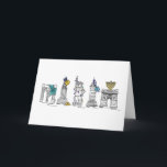 Happy Hanukkah New York City NYC Chanukah Holiday Feestdagen Kaart<br><div class="desc">Met een originele pen-en-inkt illustratie van de verschillende landmerken van New York City die "gekleed" zijn voor het vakantieseizoen. Ideaal voor Hanukkah! Deze illustratie van Chanoeka is ook beschikbaar op andere producten. Zie je niet wat je zoekt? Hulp nodig bij aanpassingen? Neem contact op met Rebecca om iets voor je...</div>