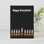 Happy Hanukkah Nine Candles Wenskaart Feestdagenkaart (Staand voorkant)
