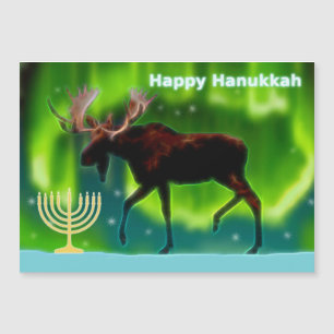 Happy Hanukkah - Northern Lights Moose