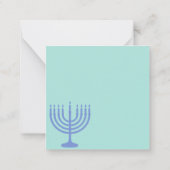 Happy Hanukkah Notitiekaartje (Achterkant)