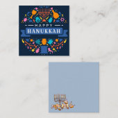Happy Hanukkah Notitiekaartje (Voorkant / Achterkant)