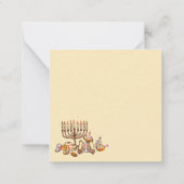 Happy Hanukkah Notitiekaartje (Achterkant)