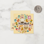 Happy Hanukkah Notitiekaartje (Voorkant / Achterkant in situ)