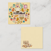 Happy Hanukkah Notitiekaartje (Voorkant / Achterkant)